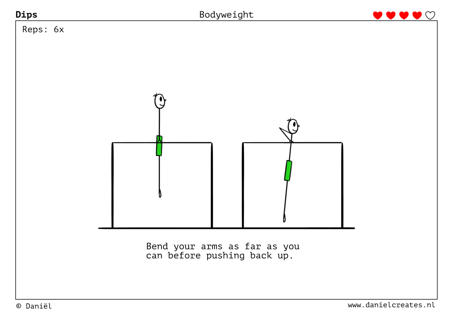 Bodyweight Cards - EN version - 54 cards - level 4 & 5 - incl free Daniël Creates Board game - digital download