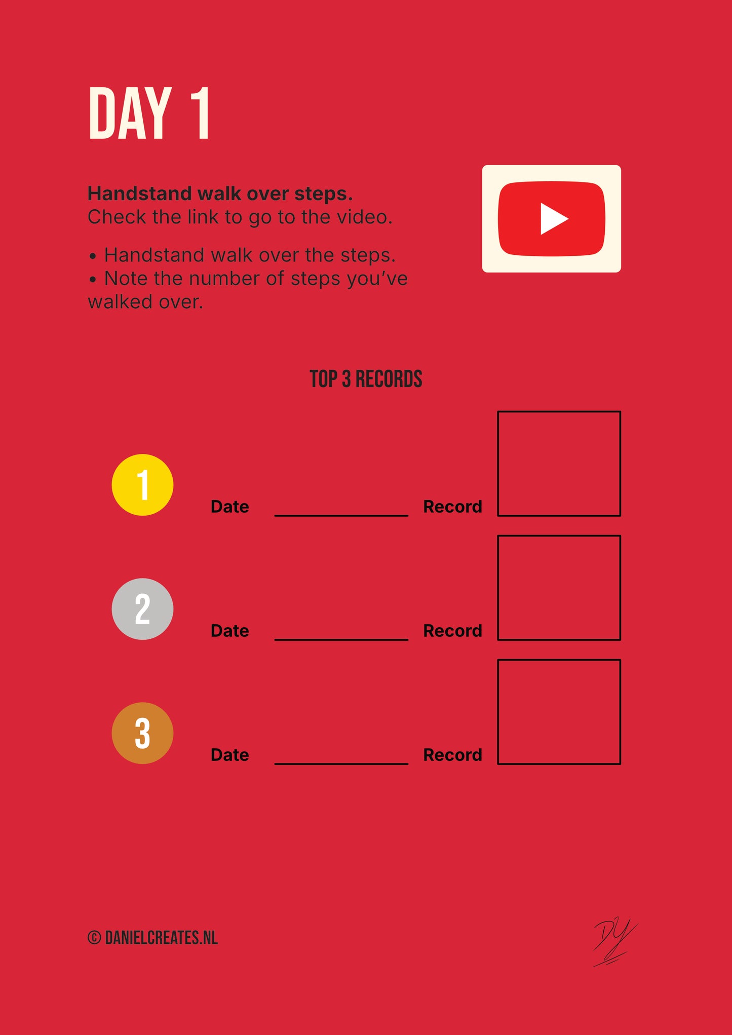 Handstand over and up! – 3-day Challenge – EN version - Digital Download
