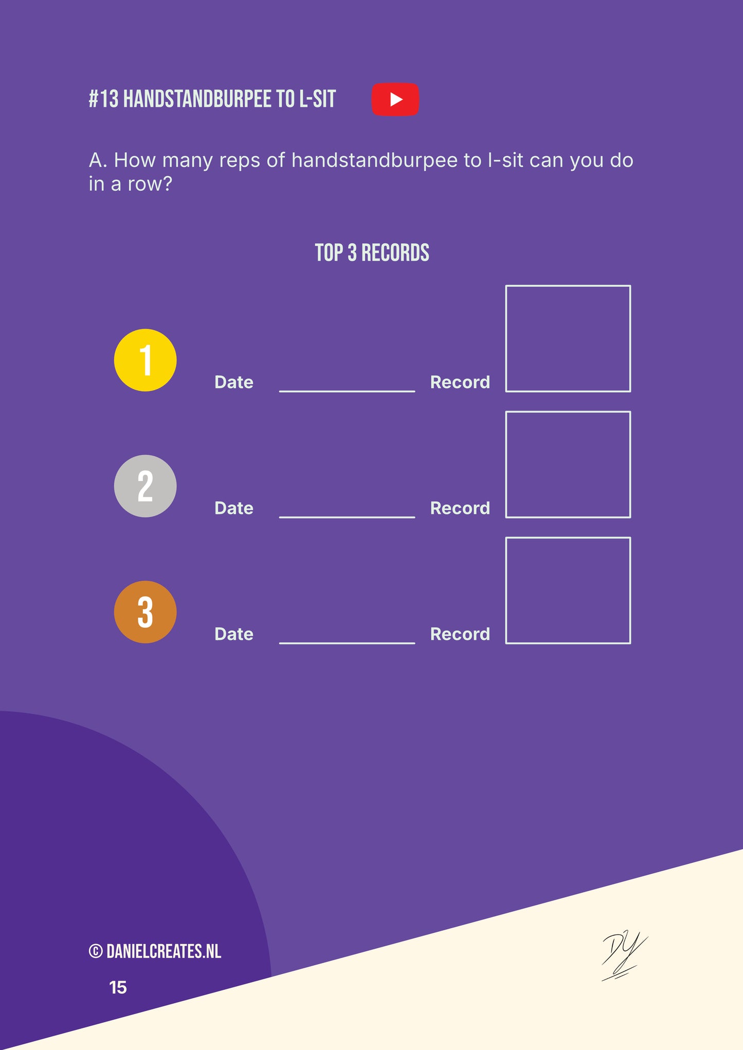 Fun 50 Next Level Gymnastics Playbook - EN version - 50 challenges - 1 category - Digital download