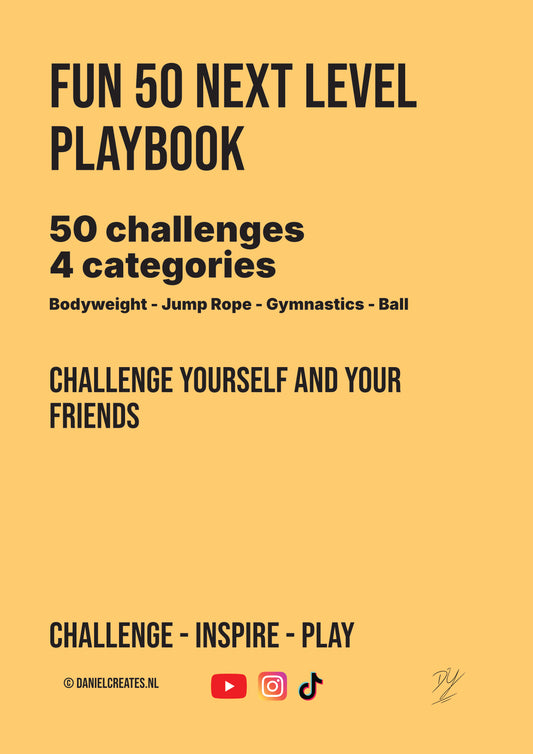 Fun 50 Next Level Playbook - EN version - 50 challenges - 4 categories - Digital download