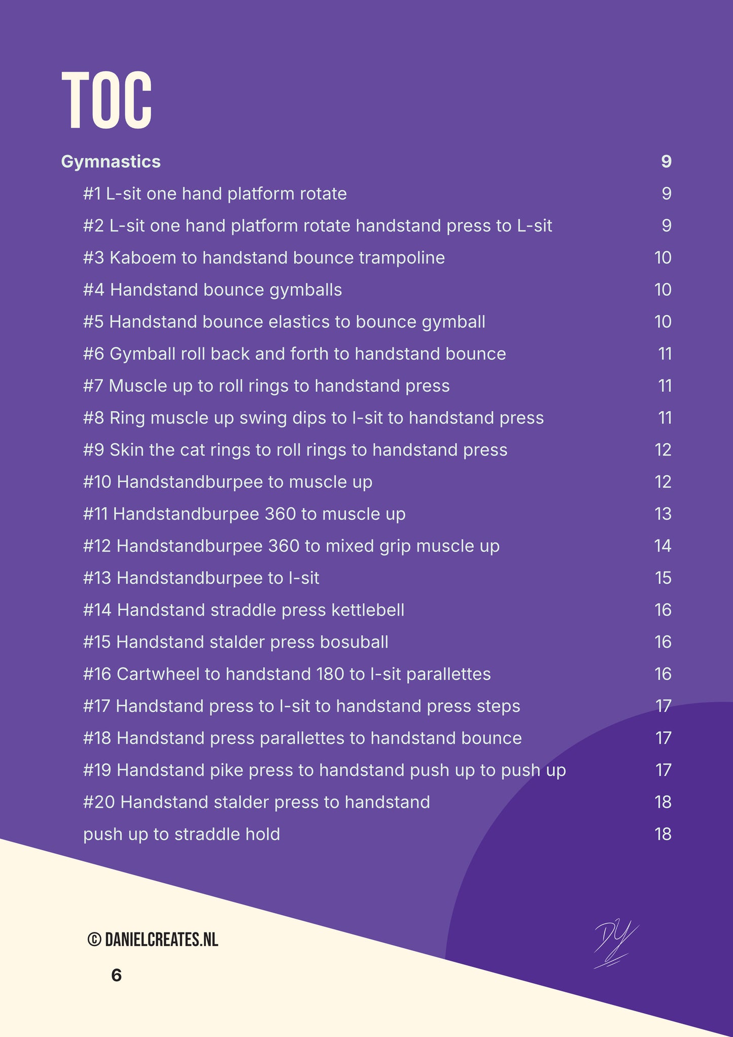Fun 50 Next Level Gymnastics Playbook - EN version - 50 challenges - 1 category - Digital download