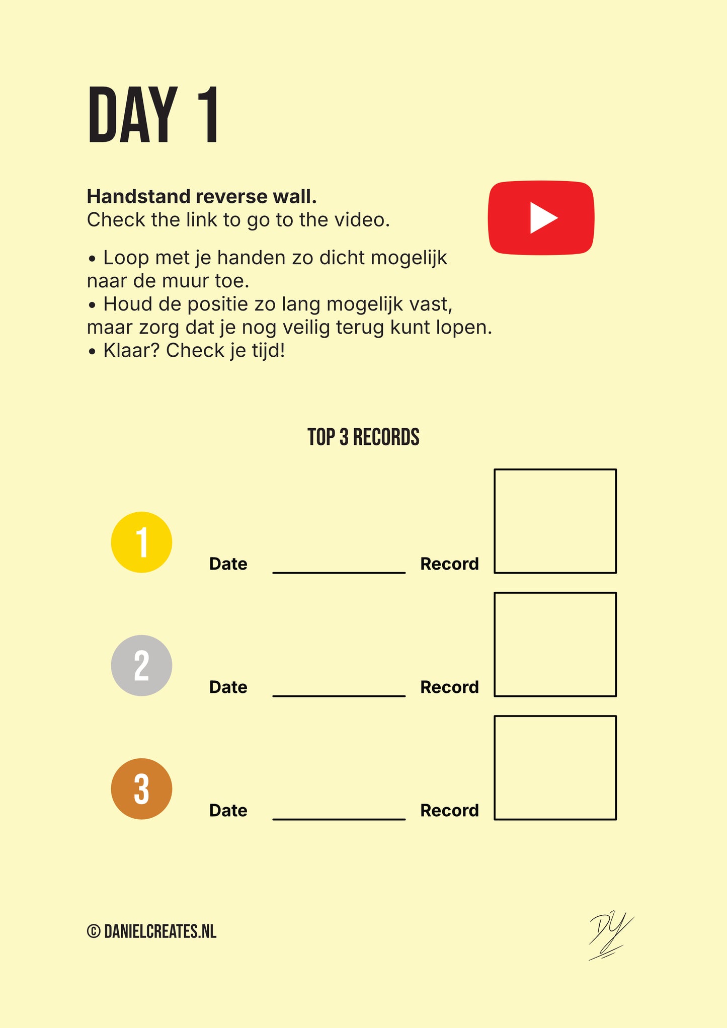 Handstand says Hi! – 3-day Challenge – EN version - Digital Download