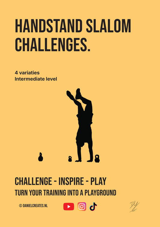 Handstand slalom challenges – 4 variaties – NL versie - Digital Download
