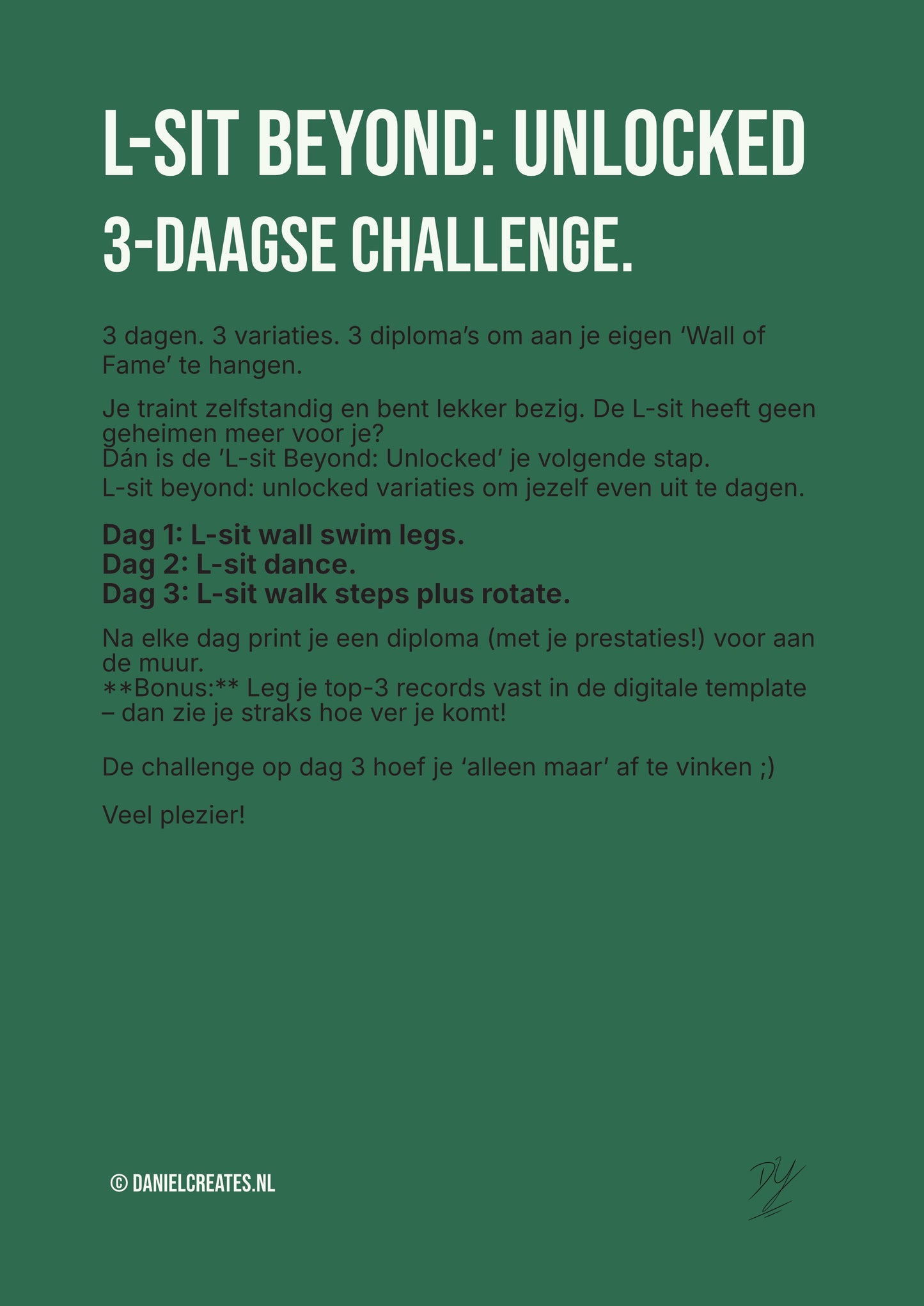 L-sit Beyond: Unlocked – 3-daagse Challenge – NL versie - Digital Download