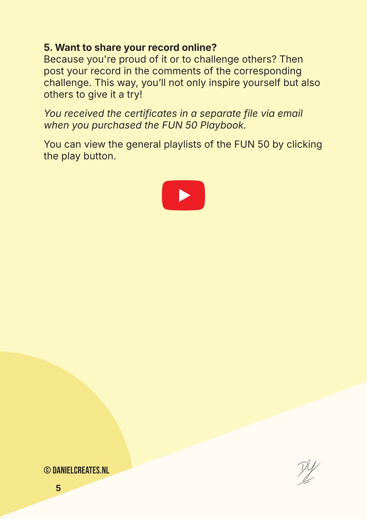 Fun 50 Playbook - EN version - 50 challenges - 4 categories - Digital download