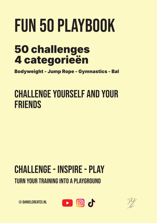 Fun 50 Playbook - NL versie - 50 challenges - 4 categorieën - Digitale download
