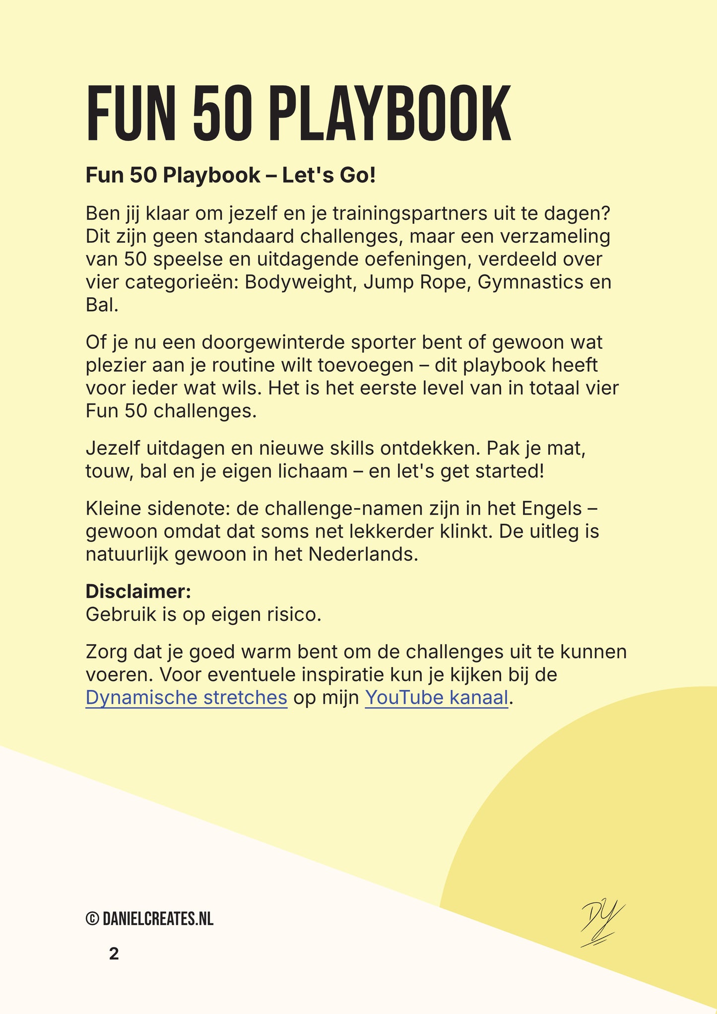 Fun 50 Playbook - NL versie - 50 challenges - 4 categorieën - Digitale download