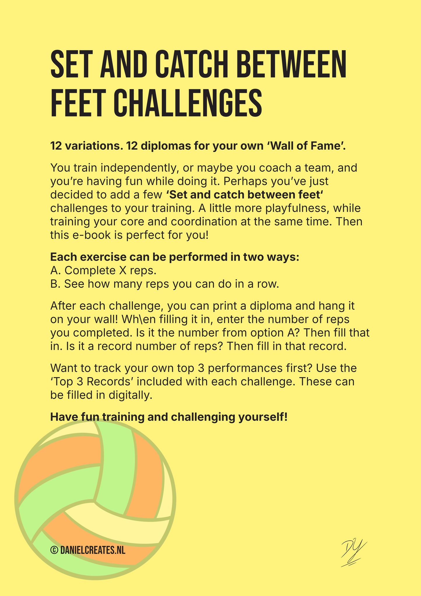 Set and catch between feet challenges – 12 variations – EN version - Digital Download