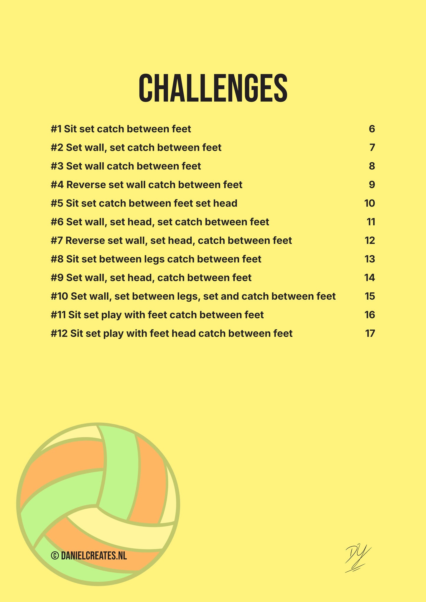 Set and catch between feet challenges – 12 variations – EN version - Digital Download