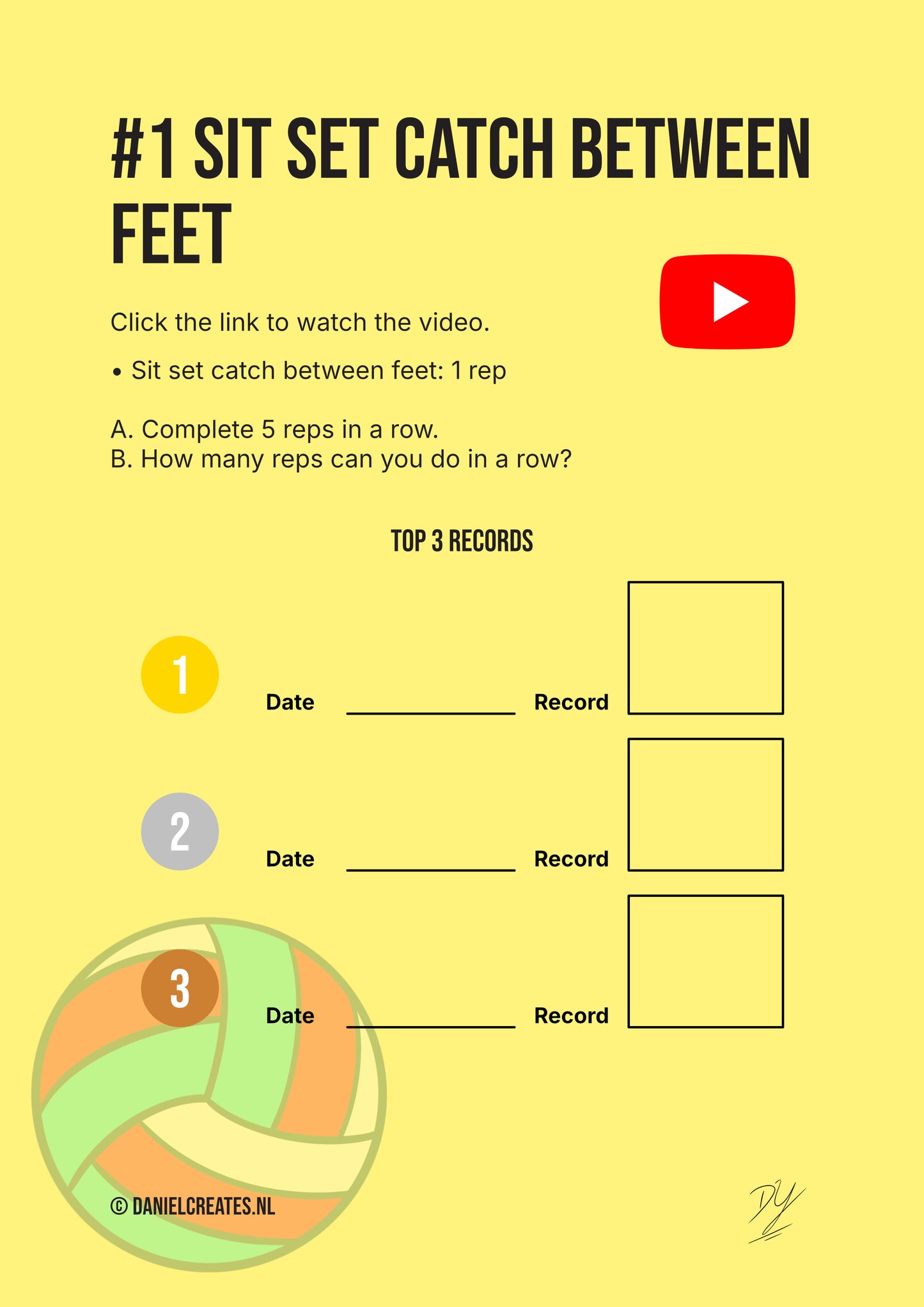 Set and catch between feet challenges – 12 variations – EN version - Digital Download