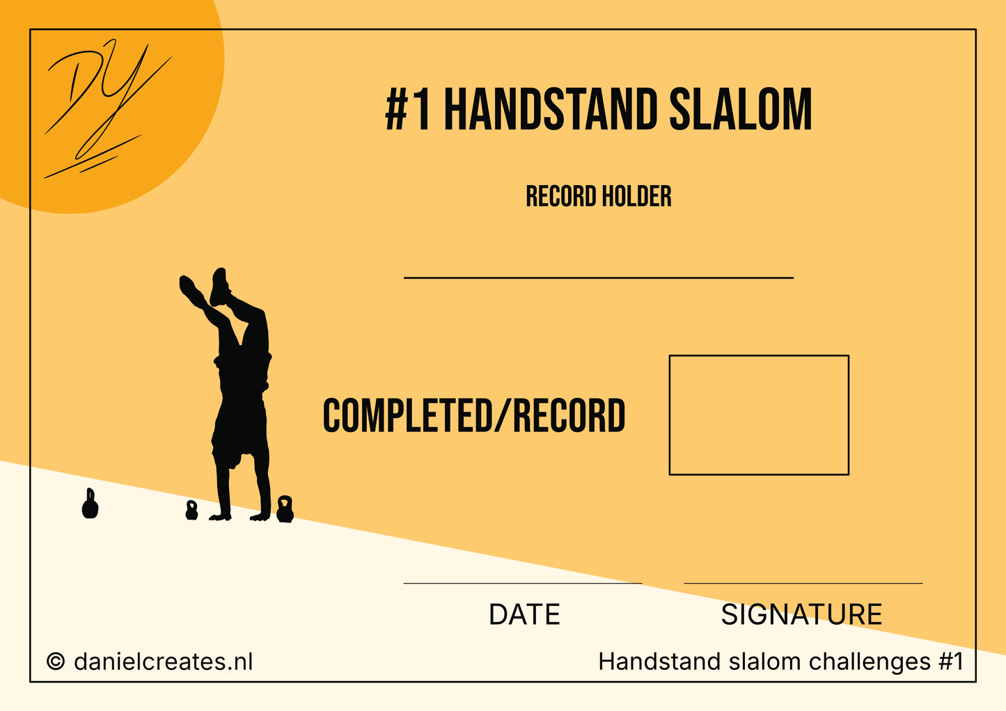 Handstand slalom challenges – 4 variations – EN version - Digital Download