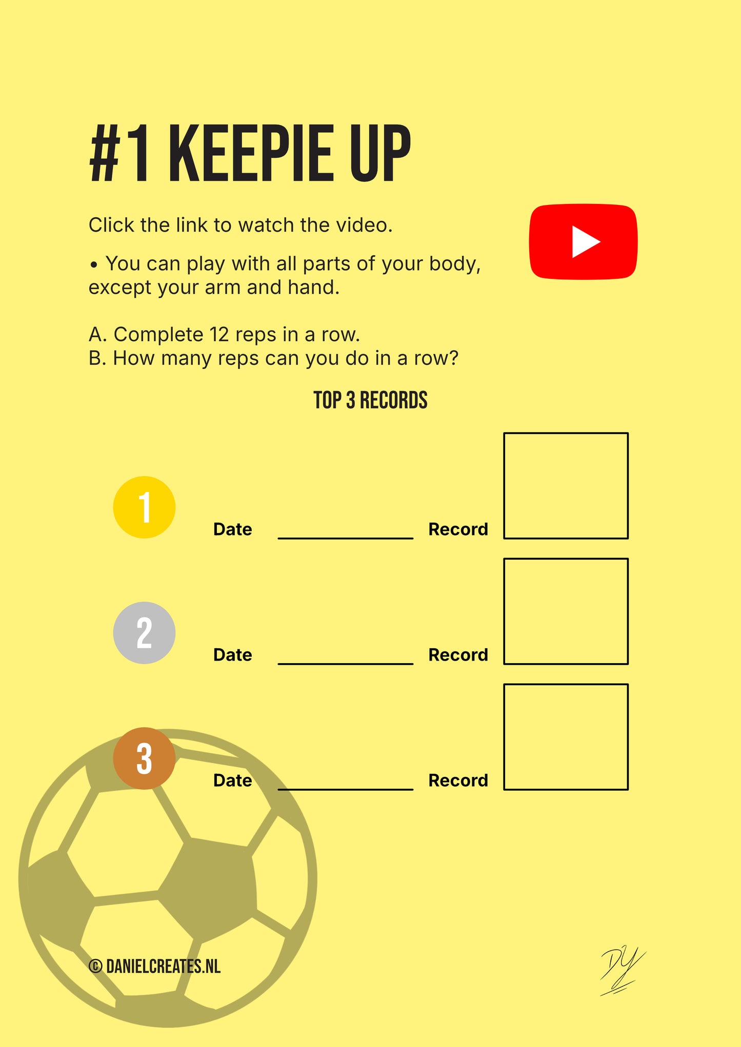 Keepie up challenges – 13 variations – EN version - Digital Download