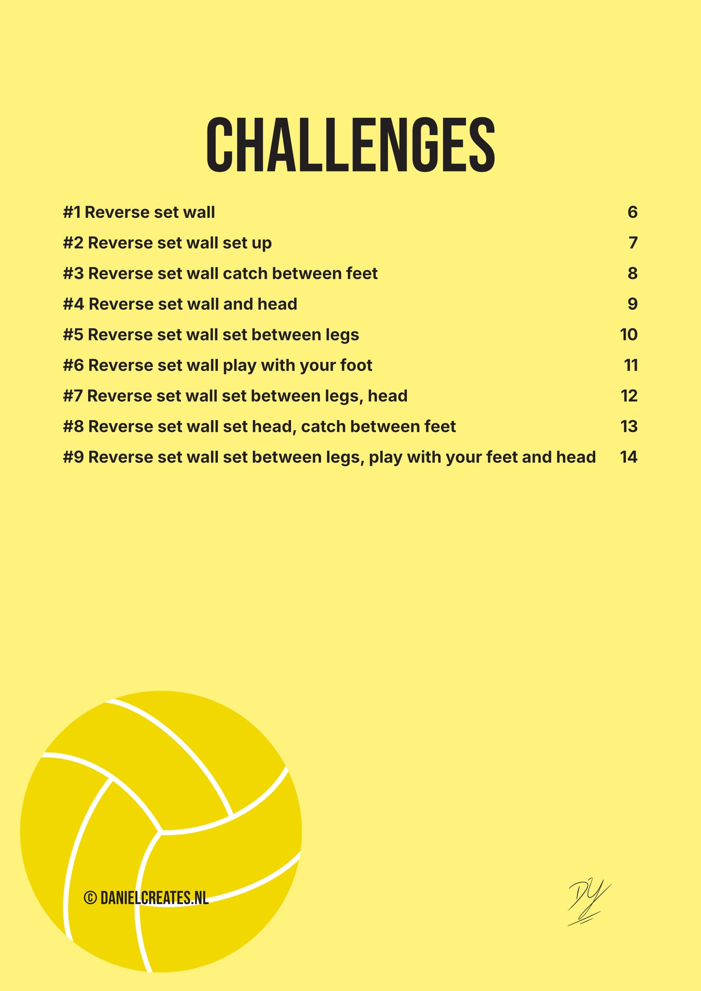 Reverse set wall challenges – 9 variations – EN version - Digital Download