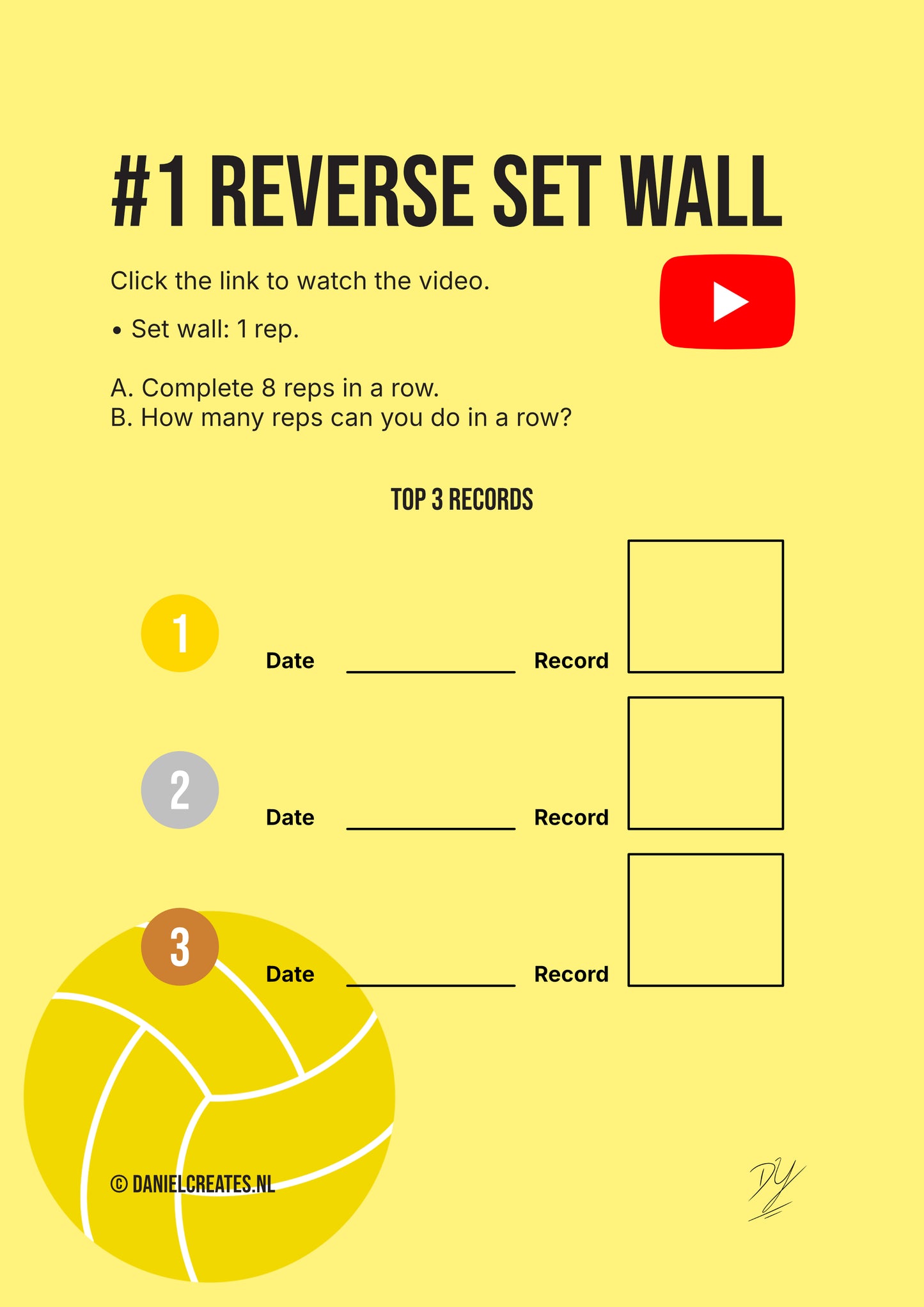Reverse set wall challenges – 9 variations – EN version - Digital Download