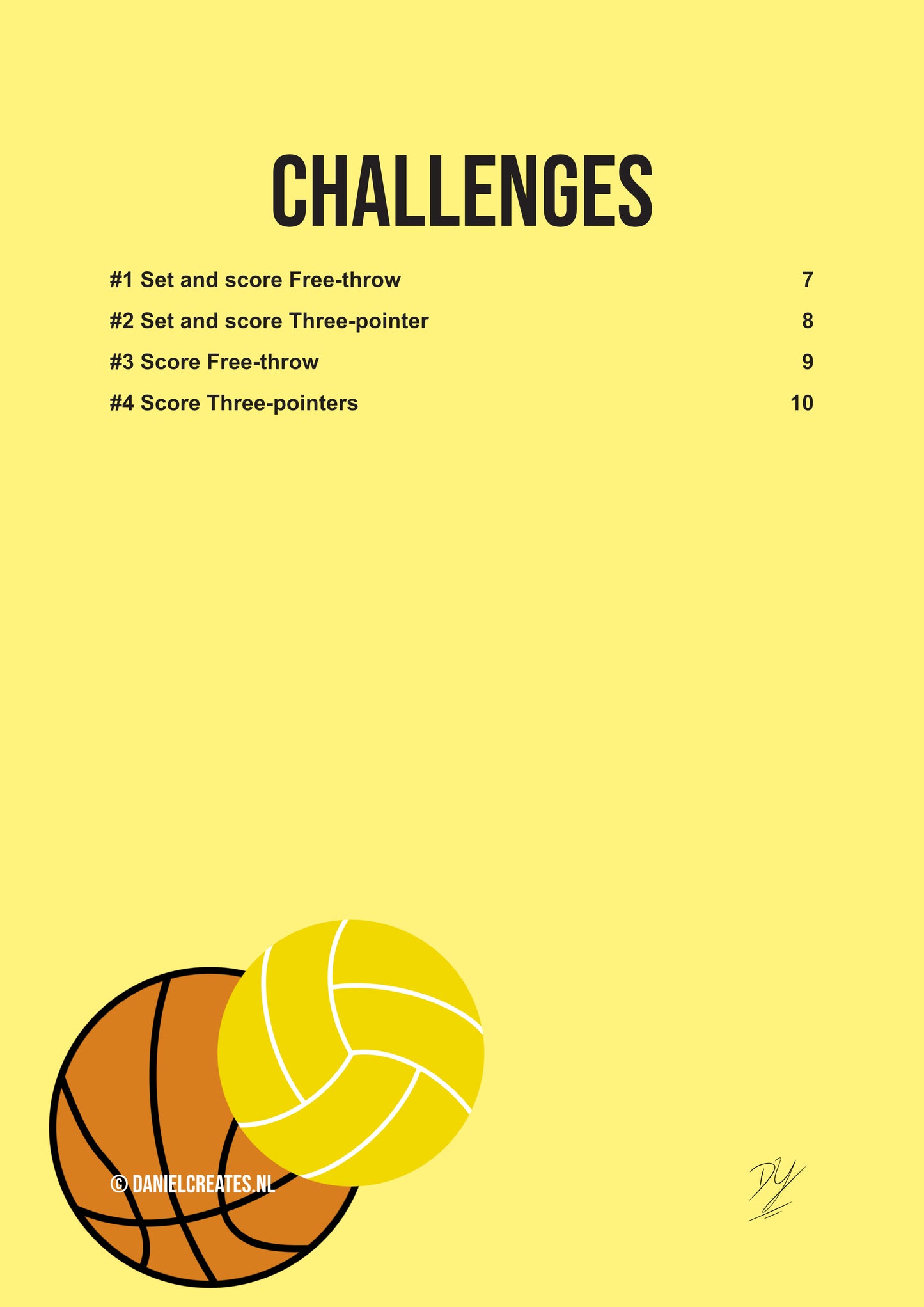 Set it. Shoot it. Score it. – Basketball and Volleyball - 4 variations – EN version - Digital Download