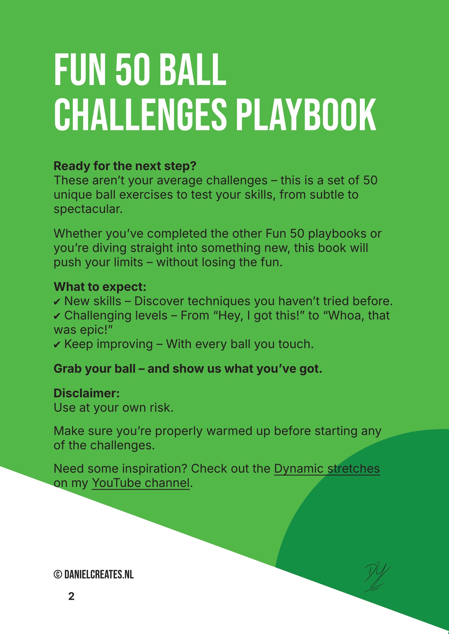 Fun 50 Ball Challenges Playbook - EN version - 50 challenges - 1 category - Digital download