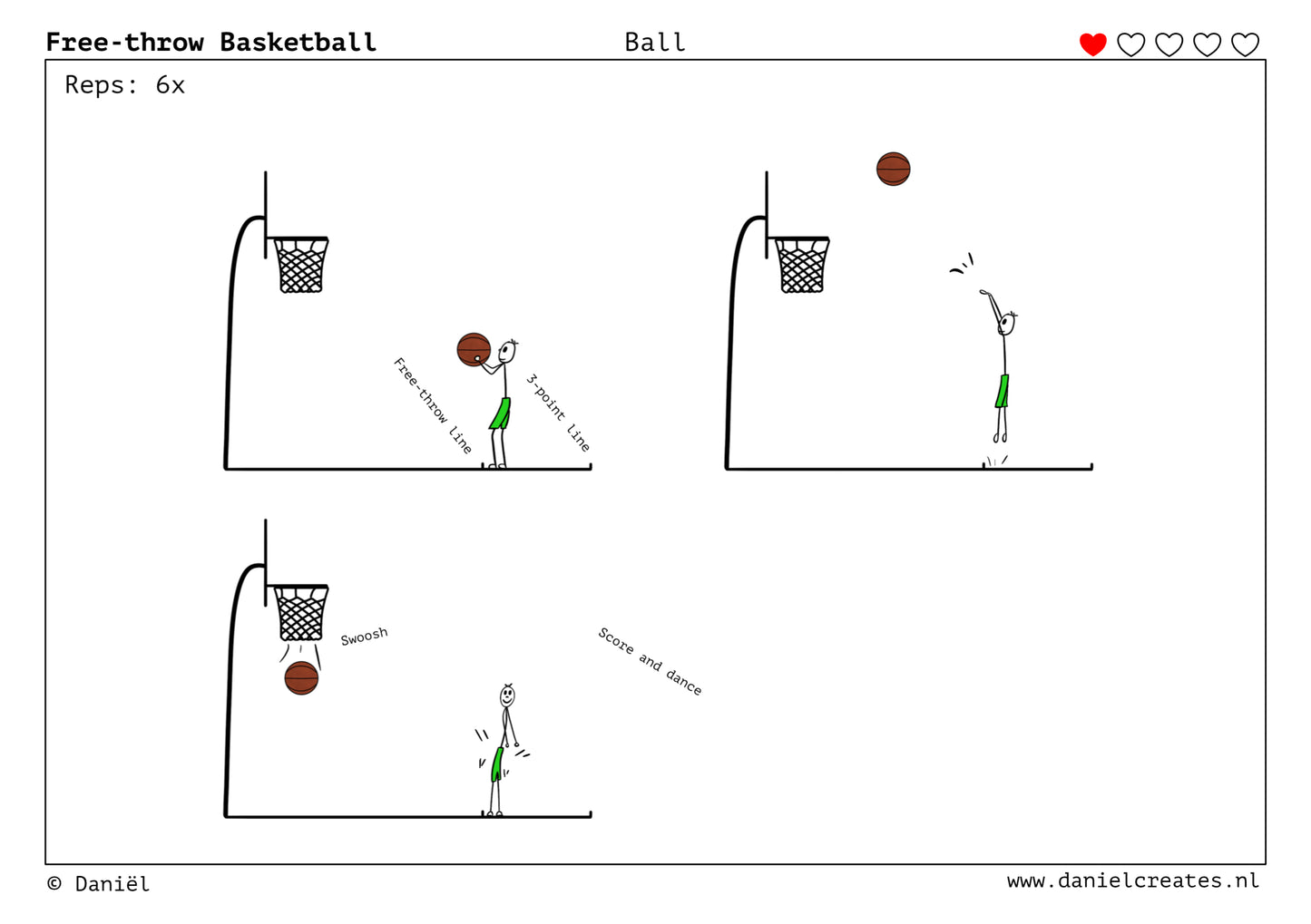 Ball Skills Cards - NL versie - 45 kaarten - 4 levels - incl gratis Daniël Creates Bordspel
