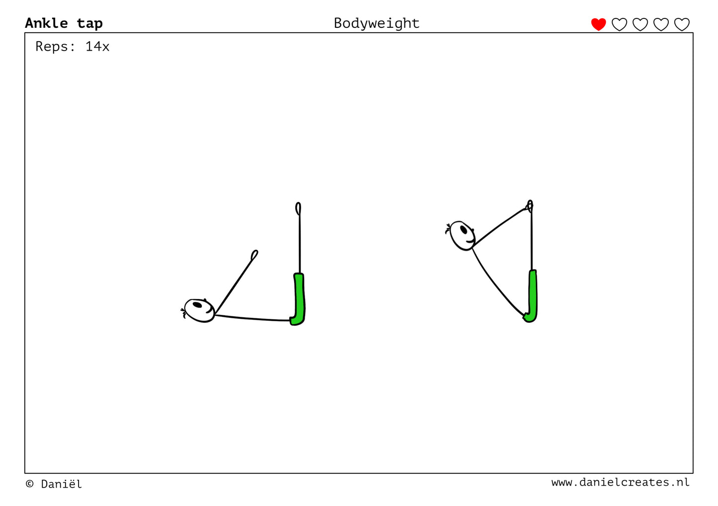 Bodyweight Cards - NL versie - 70 kaarten - 3 levels - incl gratis Daniël Creates Bordspel