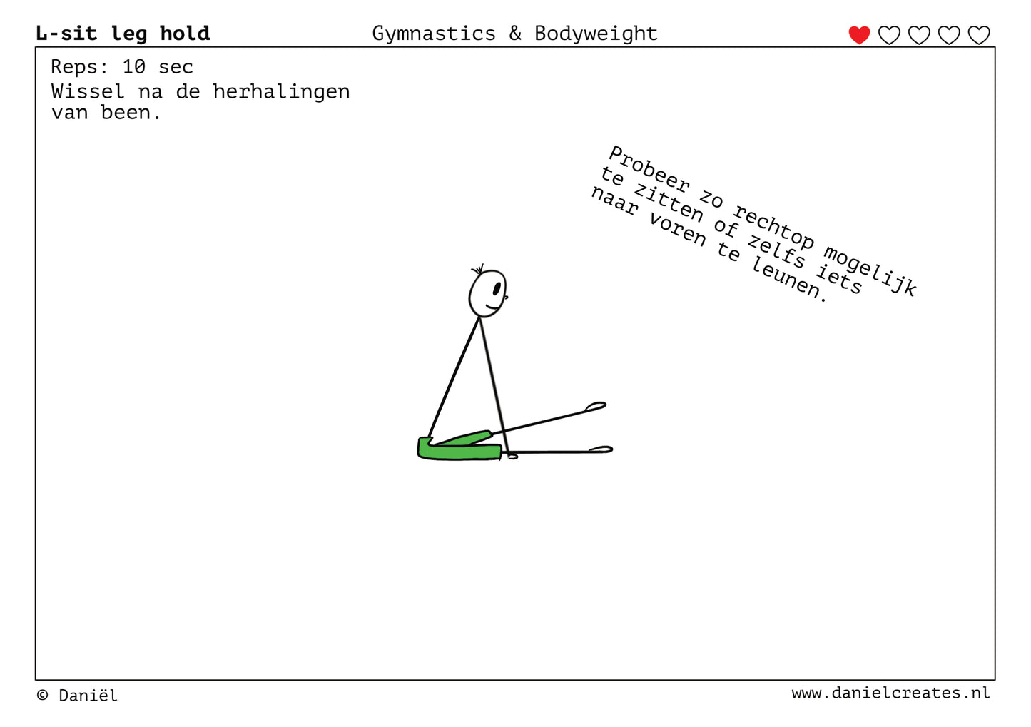 Gymnastics & Bodyweight Cards - NL versie - 100 kaarten - 3 levels - incl gratis Daniël Creates Bordspel