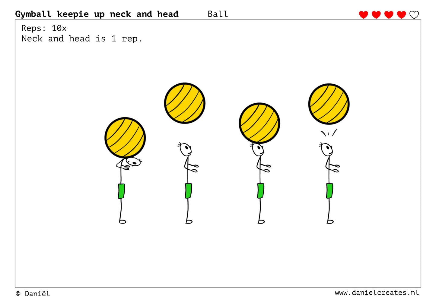 Ball Skills Cards - EN version - 45 cards - 4 levels - incl free Daniël Creates Board Game