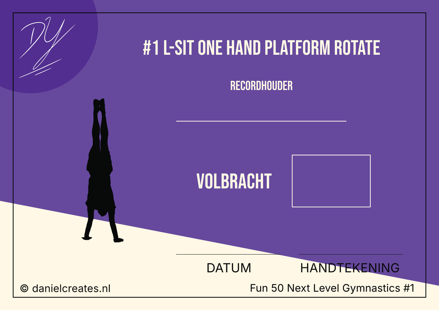 Fun 50 Next Level Gymnastics Playbook - NL versie - 50 challenges - 1 categorie - Digitale download