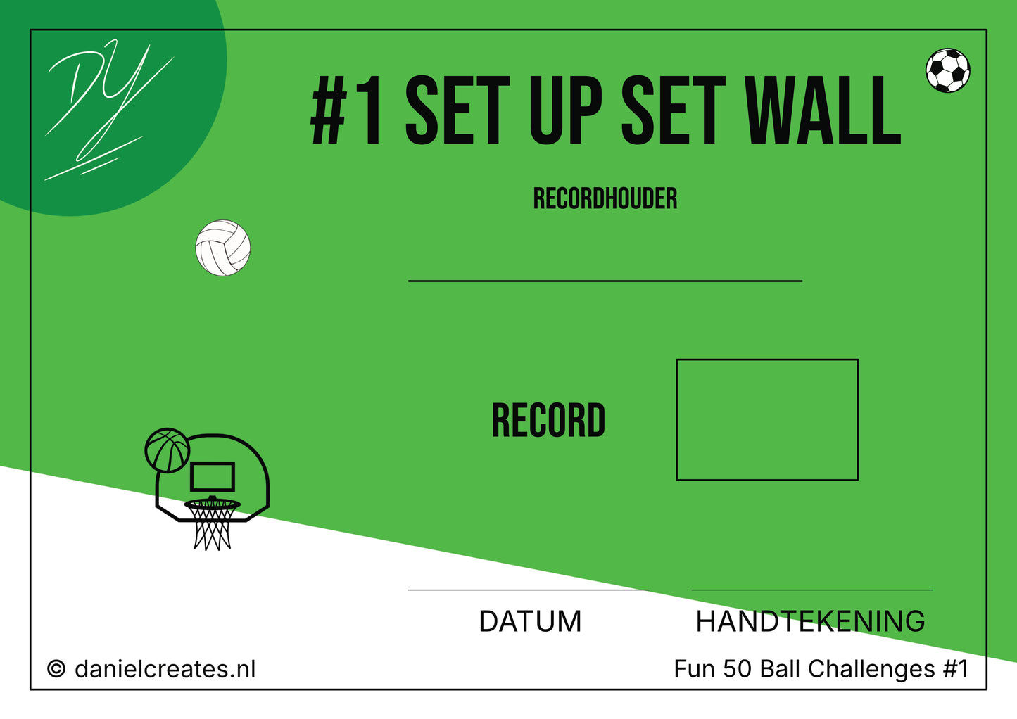 Fun 50 Ball Challenges Playbook - NL versie - 50 challenges - 1 categorie - Digitale download