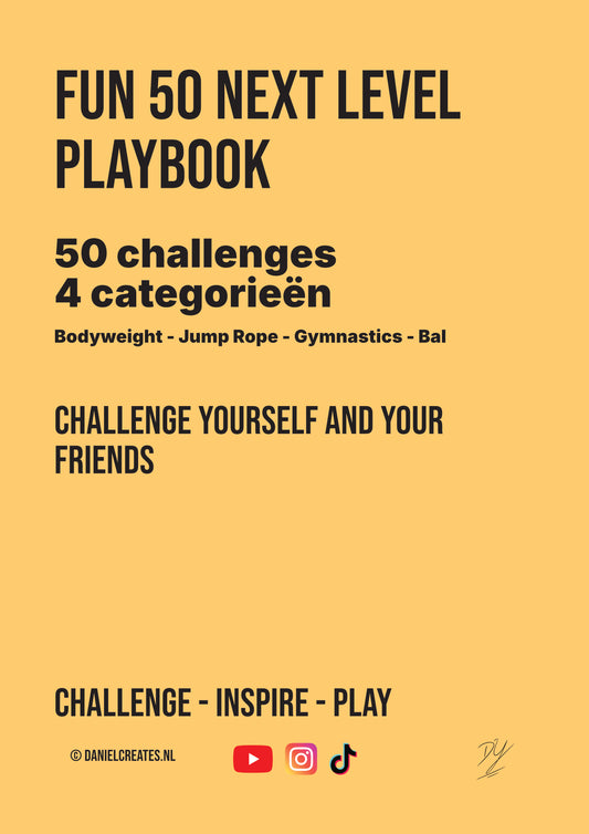 Fun 50 Next Level Playbook - NL versie - 50 challenges - 4 categorieën - Digitale download