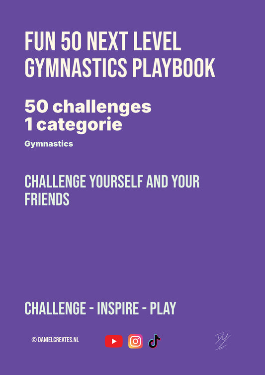 Fun 50 Next Level Gymnastics Playbook - NL versie - 50 challenges - 1 categorie - Digitale download