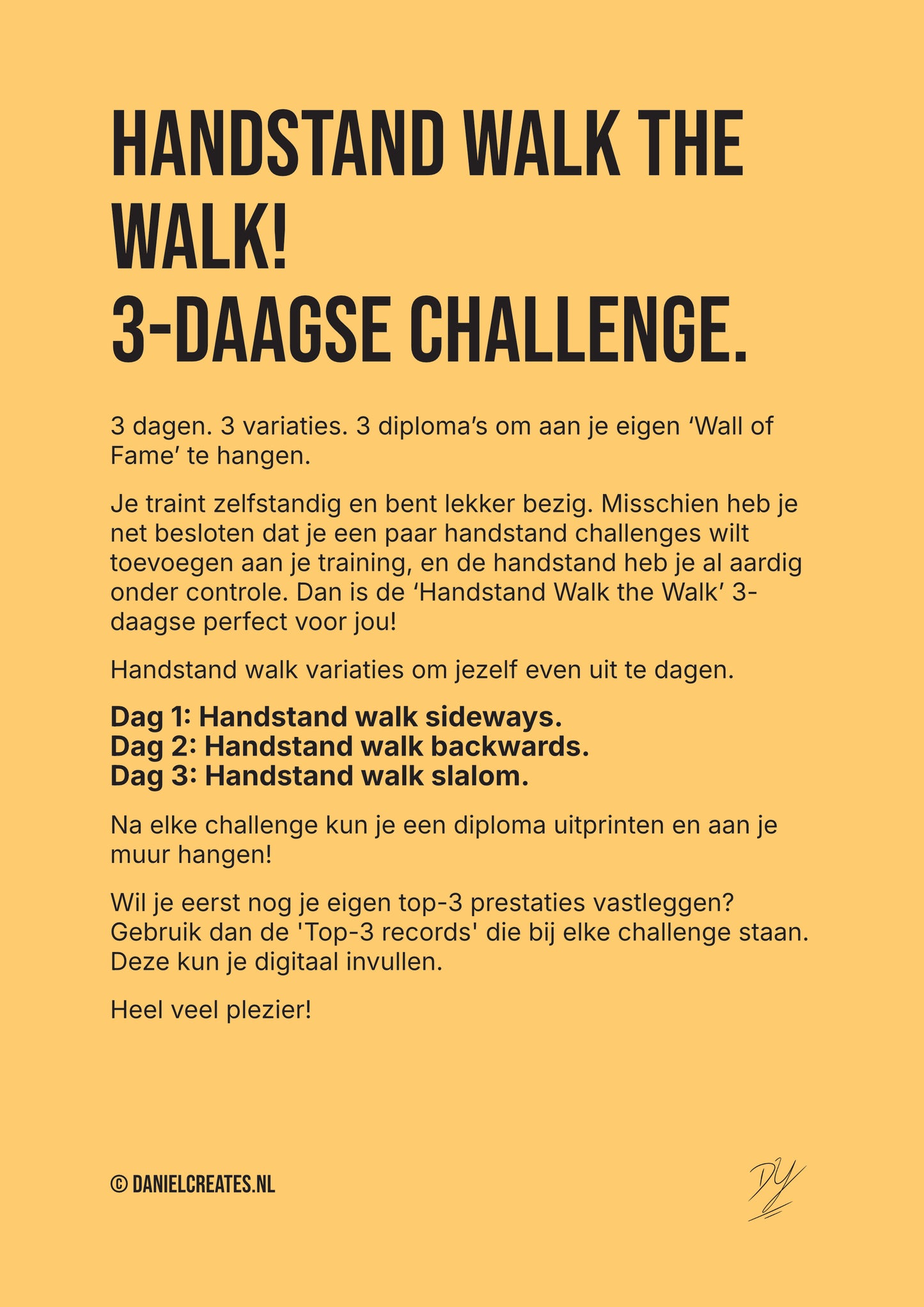 Handstand walk the walk! – 3-daagse Challenge – NL versie - Digital Download