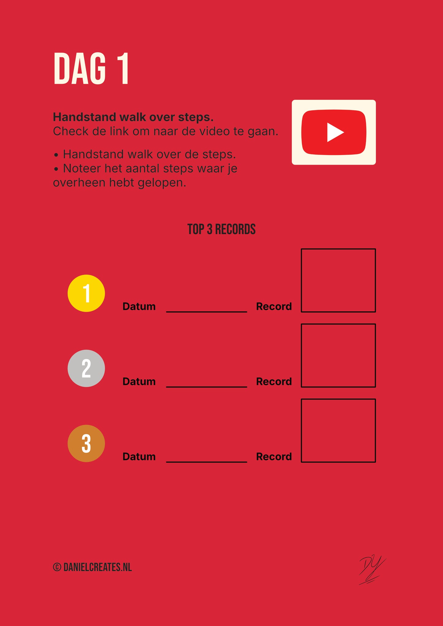 Handstand over and up! – 3-daagse Challenge – NL versie - Digital Download