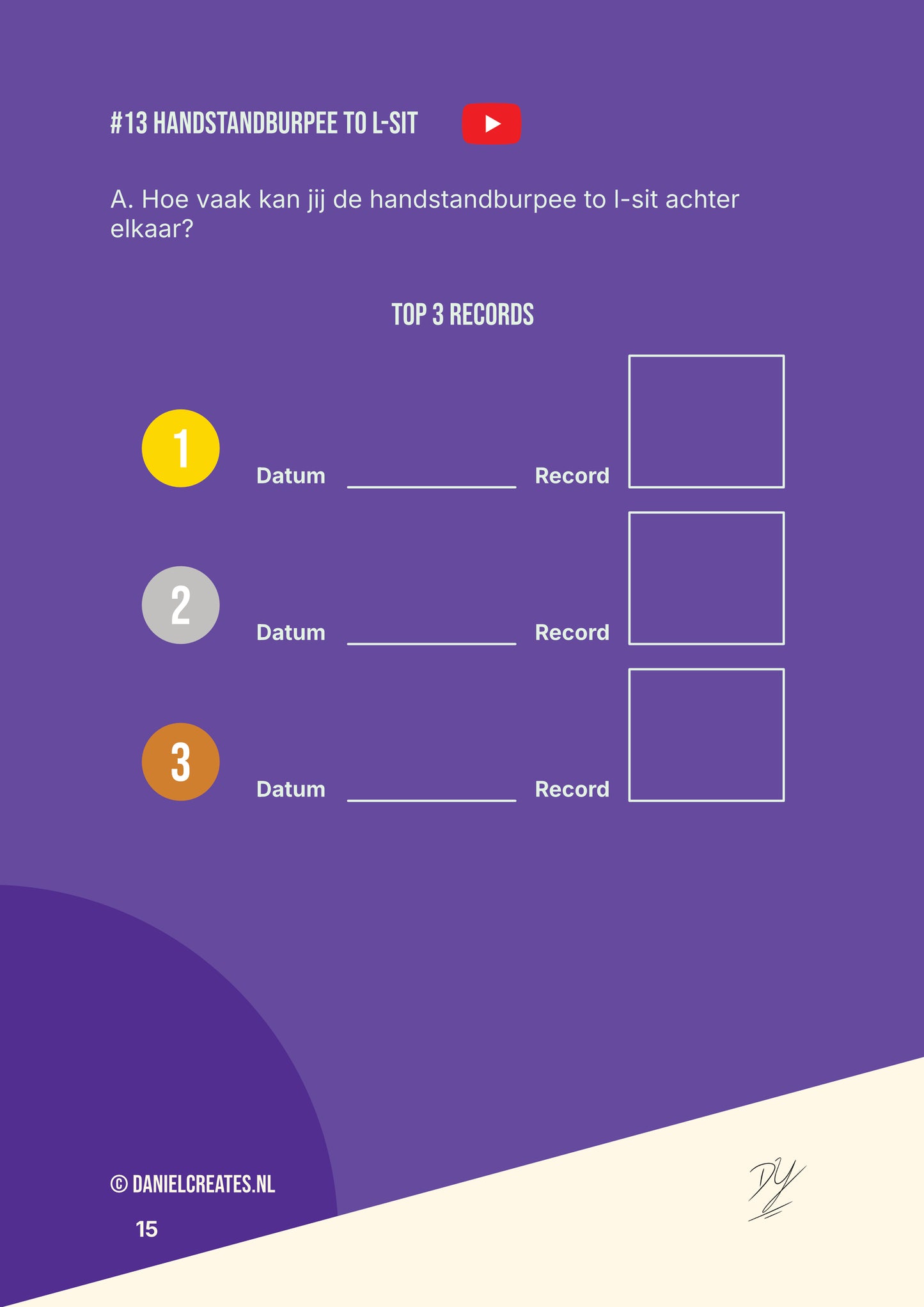 Fun 50 Next Level Gymnastics Playbook - NL versie - 50 challenges - 1 categorie - Digitale download
