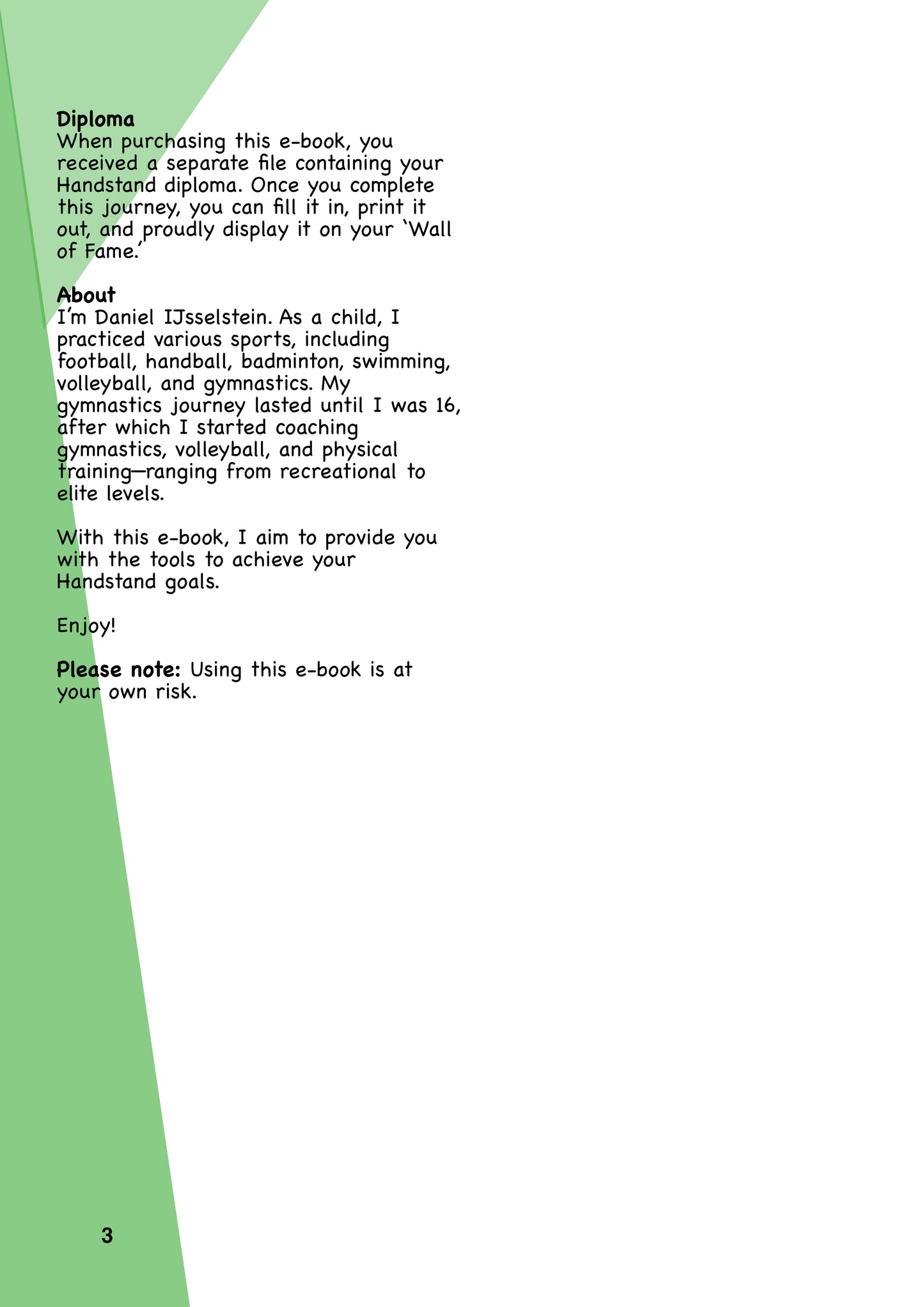 Road to Handstand - EN version - Ebook