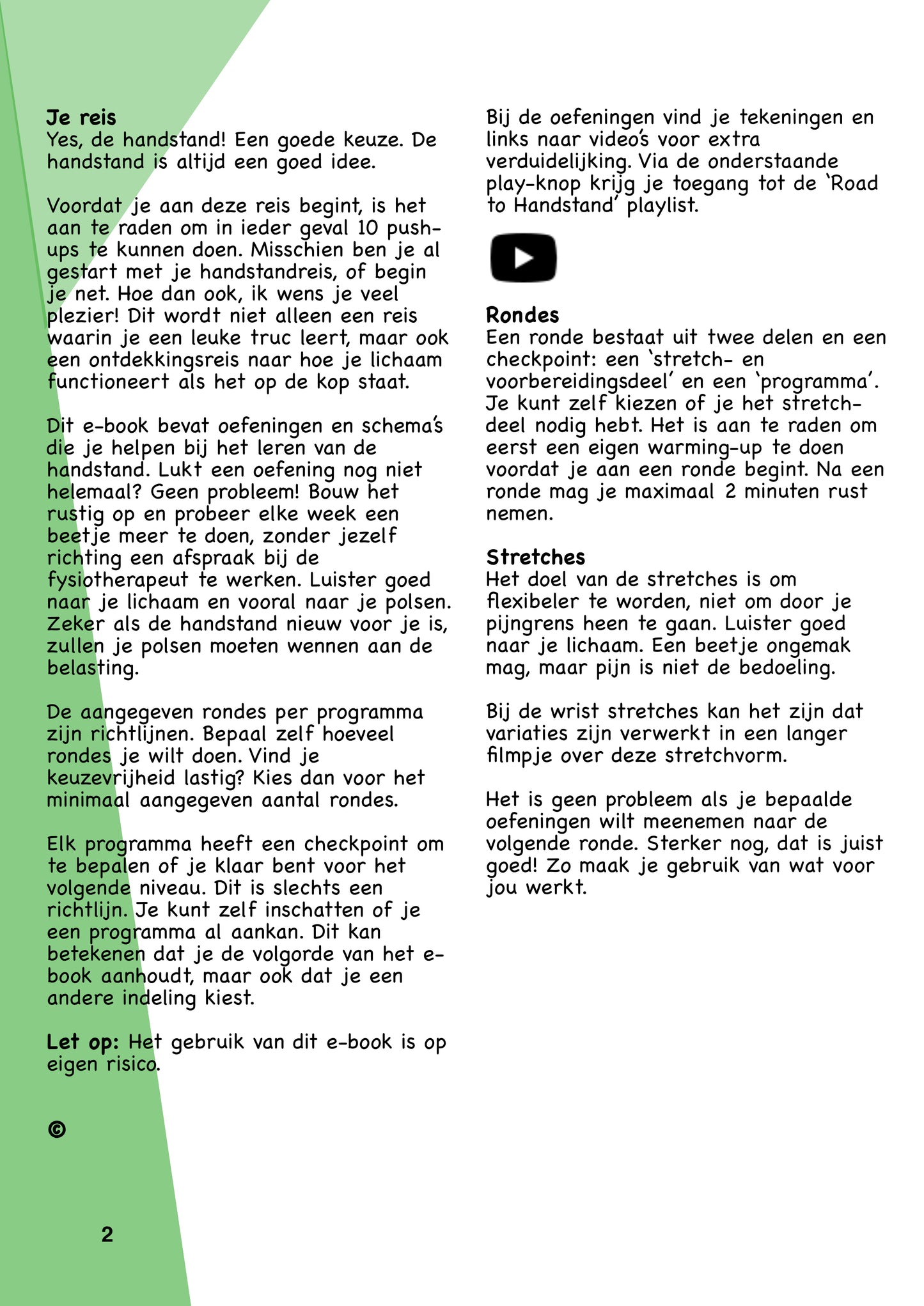 Road to Handstand - NL versie - Ebook