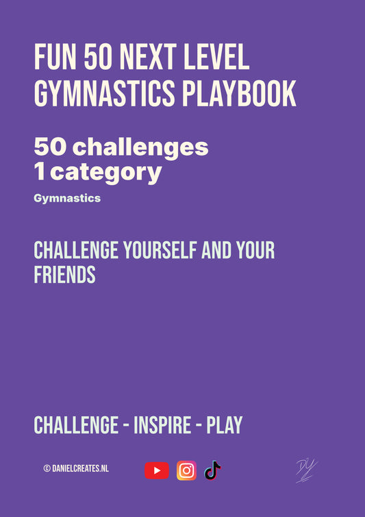 Fun 50 Next Level Gymnastics Playbook - EN version - 50 challenges - 1 category - Digital download