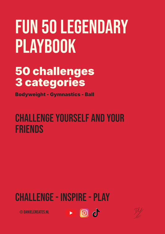 Fun 50 Legendary Playbook - EN version - 50 challenges - 3 categories - Digital download