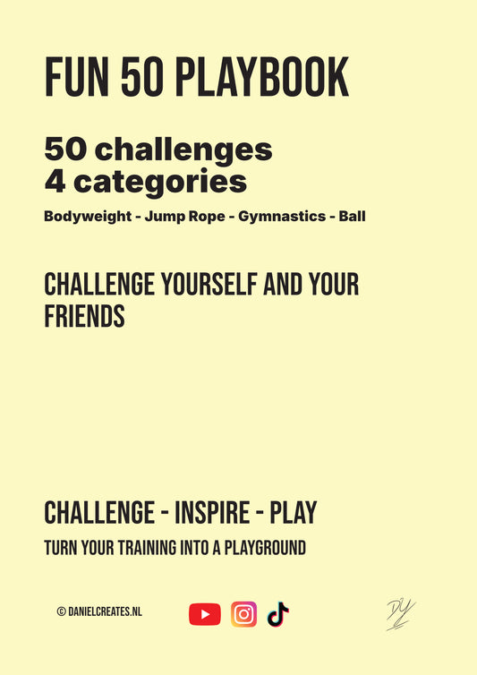 Fun 50 Playbook - EN version - 50 challenges - 4 categories - Digital download