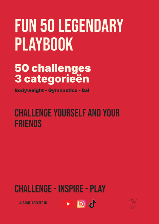 Fun 50 Legendary Playbook - NL versie - 50 challenges - 3 categorieën - Digitale download