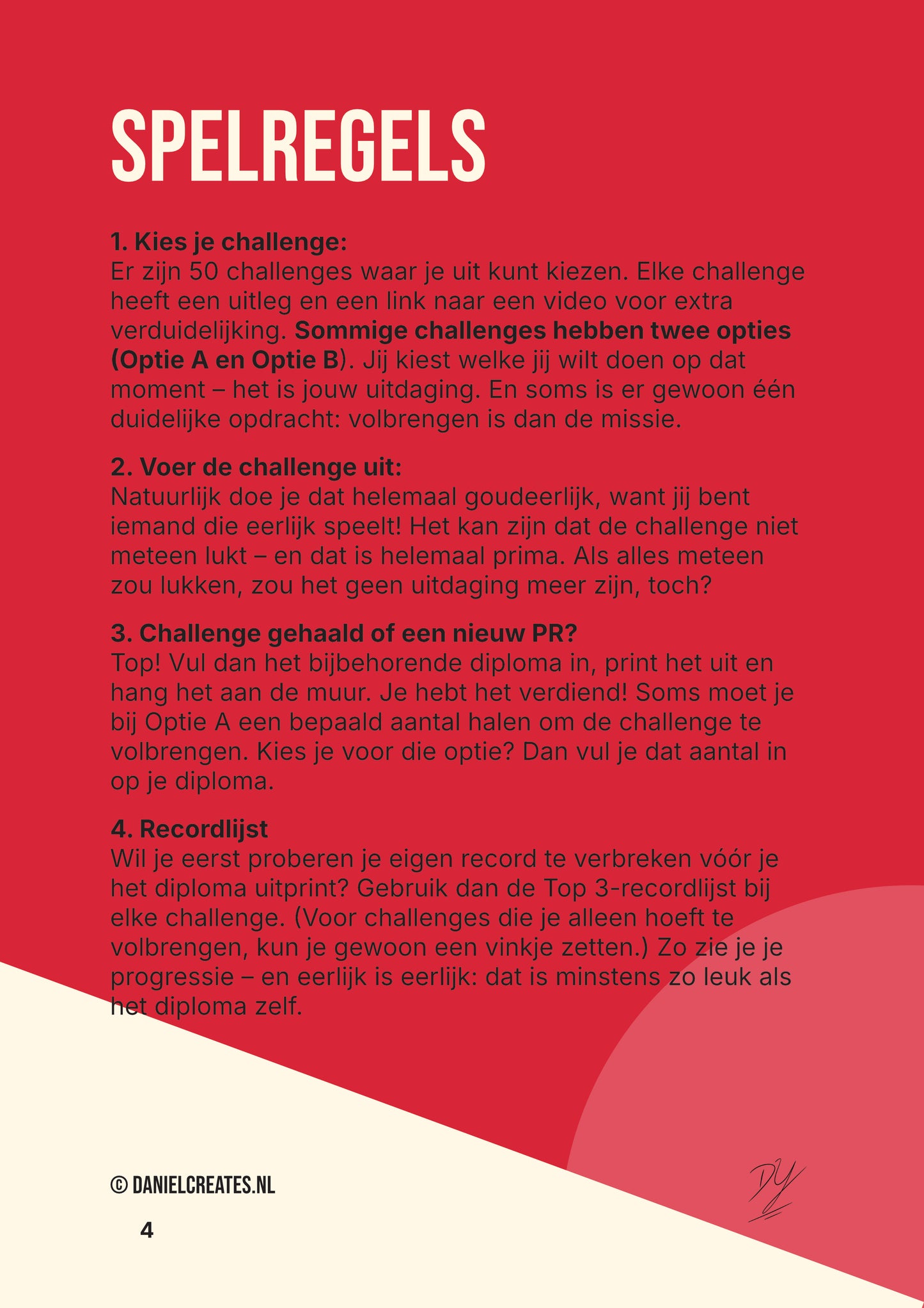 Fun 50 Legendary Playbook - NL versie - 50 challenges - 3 categorieën - Digitale download